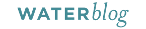 Waterblog logo on a green background.